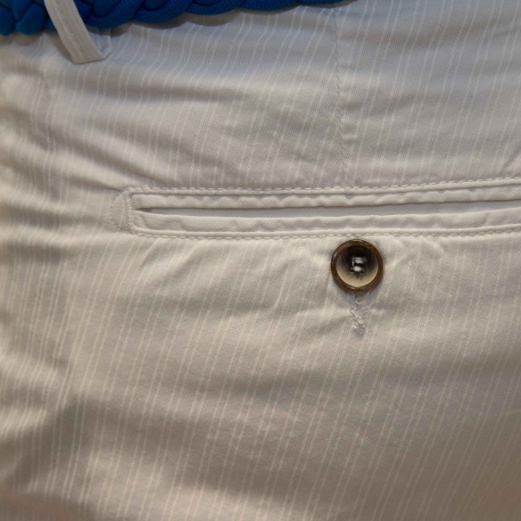 Bermuda a costine bianco Ber-Liscio