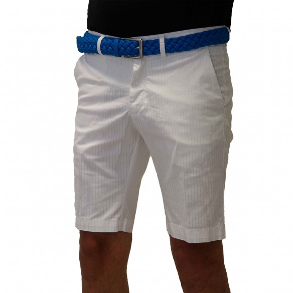 Bermuda a costine bianco Ber-Liscio