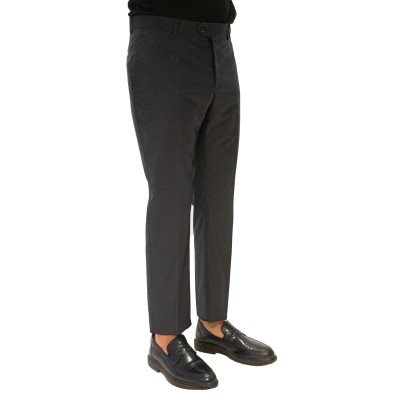 Pantalone in lana ed elastan grigio Tefl