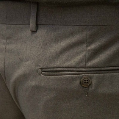 Pantalone in lana ed elastan grigio Tefl 2