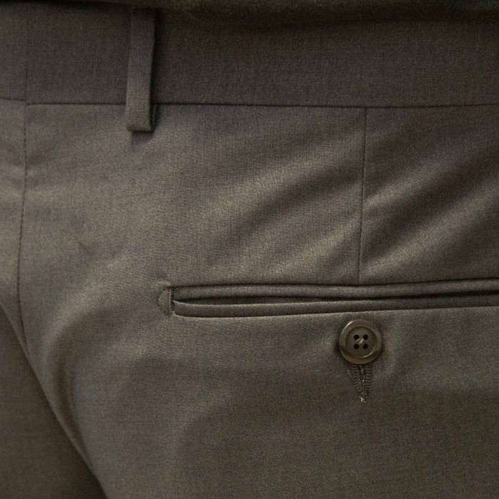 Pantalone in lana ed elastan grigio Tefl