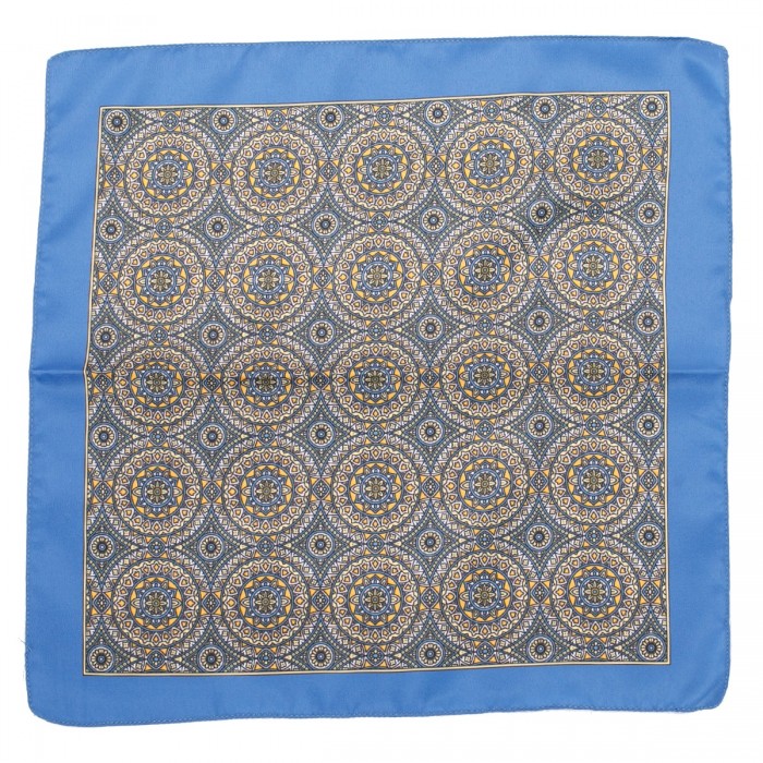 Pochette in seta con stampa a fantasia