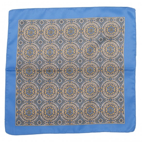 Pochette in seta con stampa a fantasia