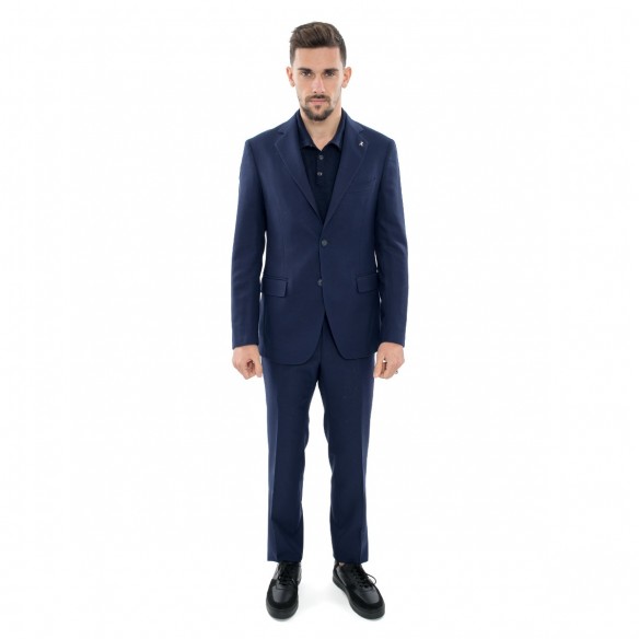 Abito in lana a quadri 2970/45 - BLU