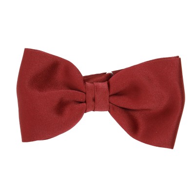 Papillon in pura seta Bordeaux