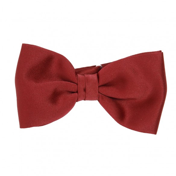 Papillon in pura seta Bordeaux