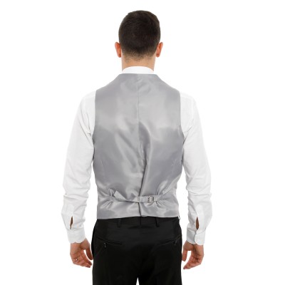 Gilet + Plastron grigio perla 2