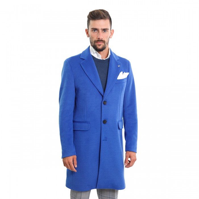 Cappotto Uomo Lana Invernale Blu Nero Cammello Elegante Made in Italy