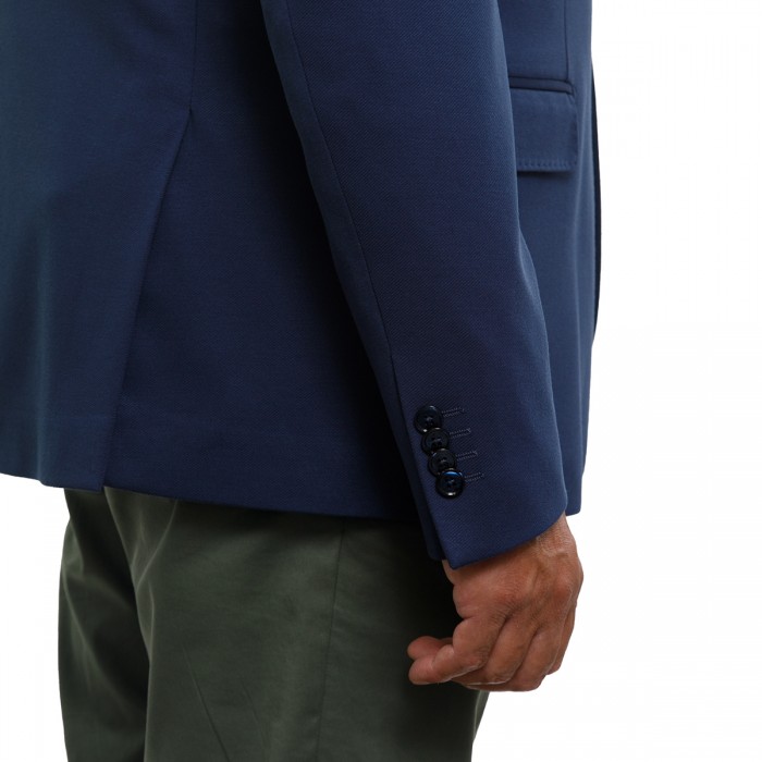 Giacca monopetto bluette D-4