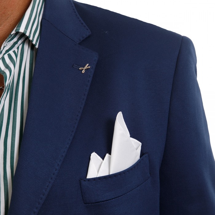 Giacca monopetto bluette D-4