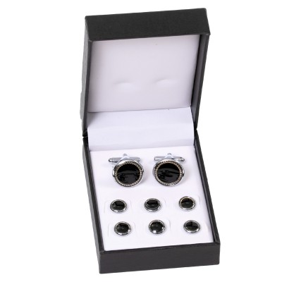 Gemelli uomo tondo nero