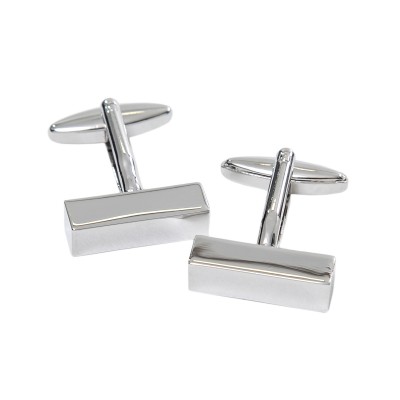 Gemelli argento rettangolari