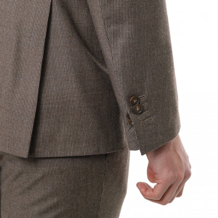 Abito monopetto marrone caffe'