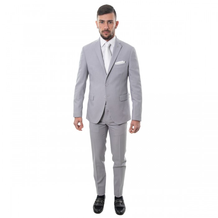 Abito monopetto grigio chiaro