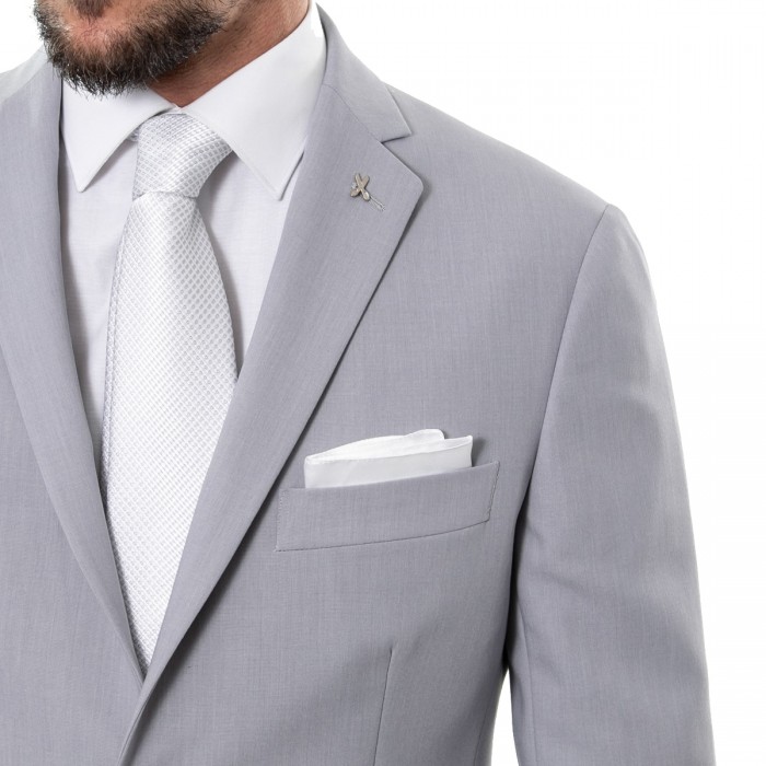 Abito monopetto grigio chiaro