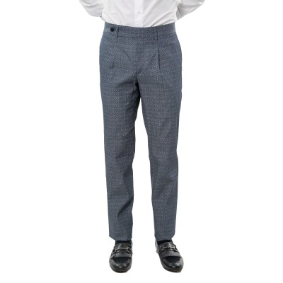 Pantalone fantasia blu