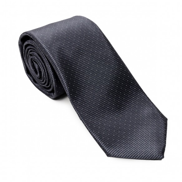 Cravatta in seta slim con micro pois