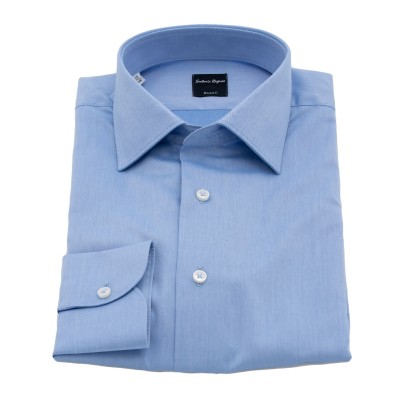 Camicia in cotone celeste