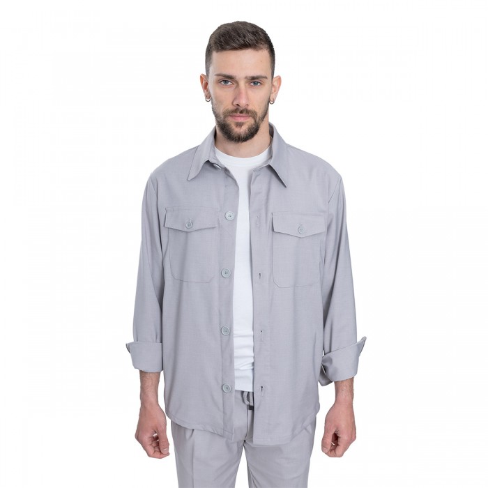 Giacca camicia - Grigio