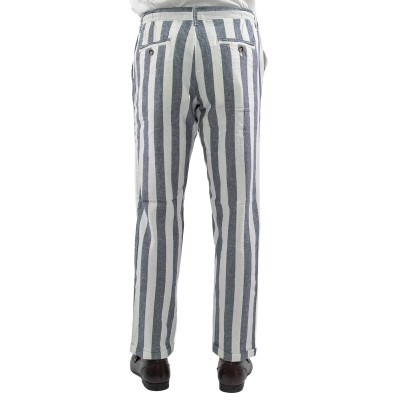 Pantalaccio riga larga blu 2