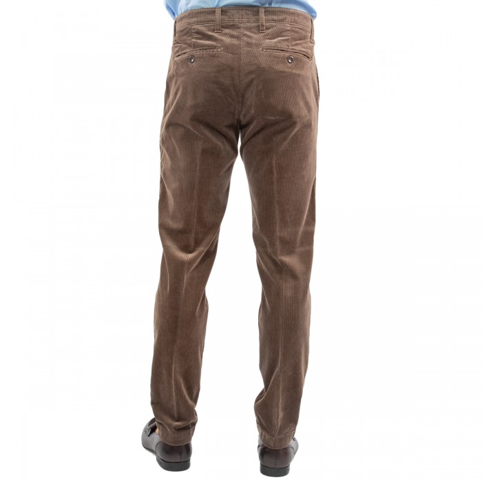 Pantalone cammello in velluto a coste