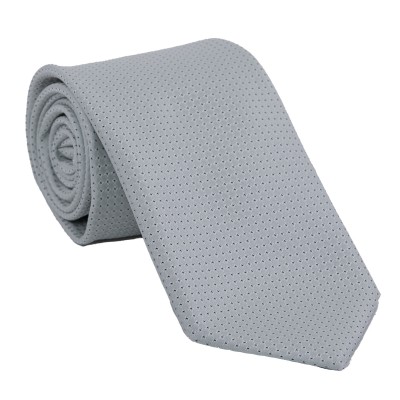 Cravatta in seta grigia con...