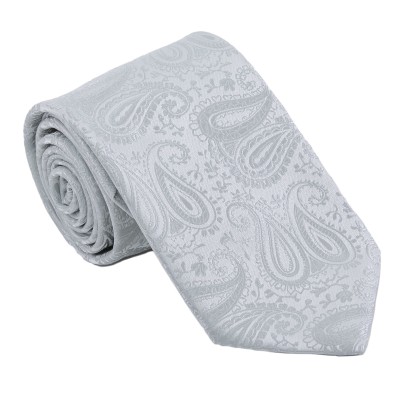 Cravatta in seta grigia con...