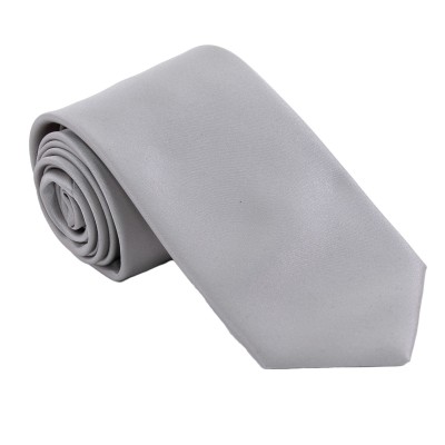 Cravatta in seta grigia