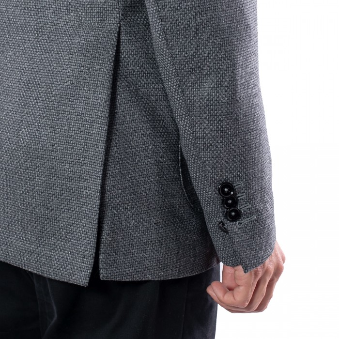 Giacca in lana e cashmere grigio