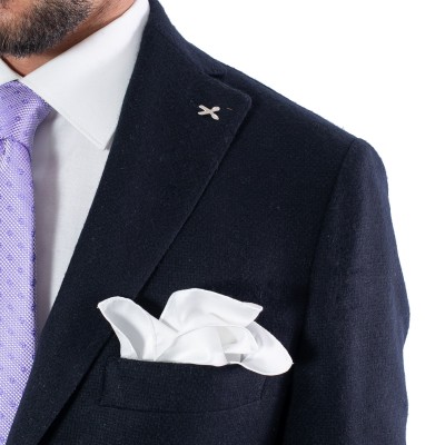 Giacca in lana e cashmere blu 2