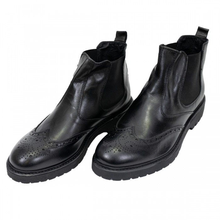Stivaletto uomo in pelle nero