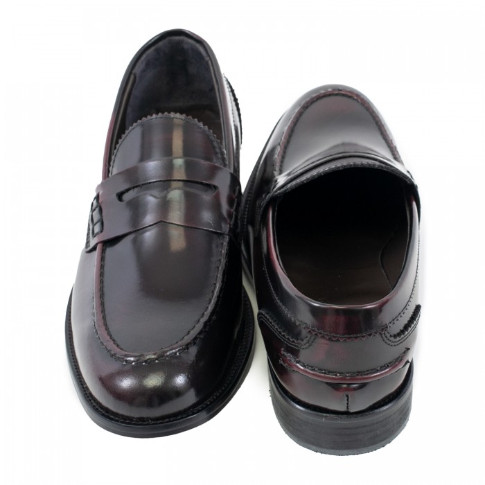 Mocassino bordeaux abrasivato