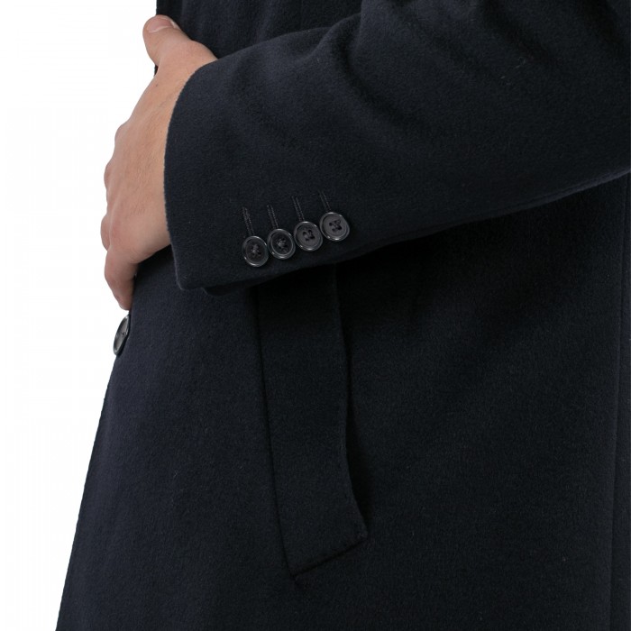 Cappotto puro Cashmere blu 1599