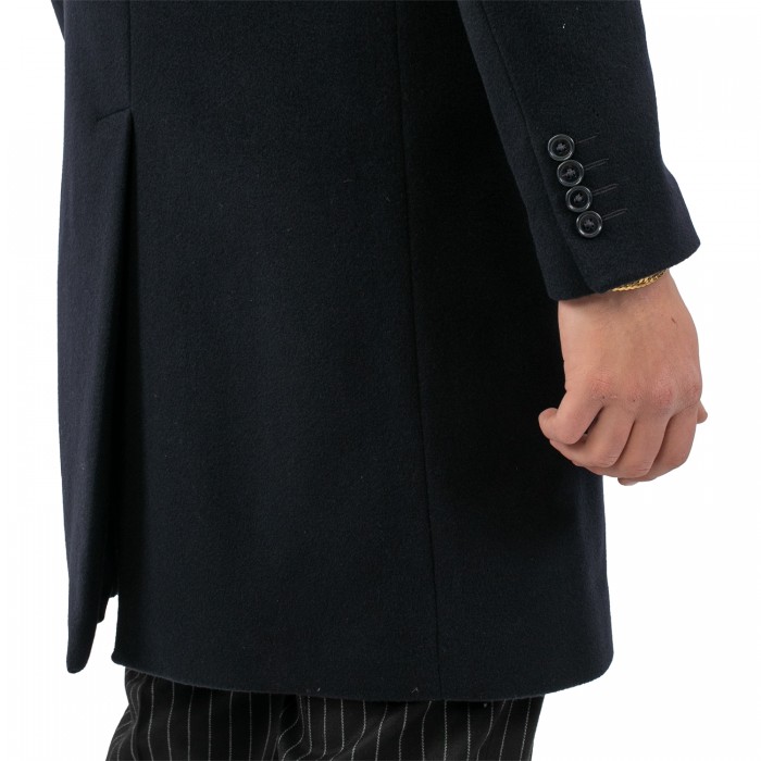 Cappotto puro Cashmere blu 1599