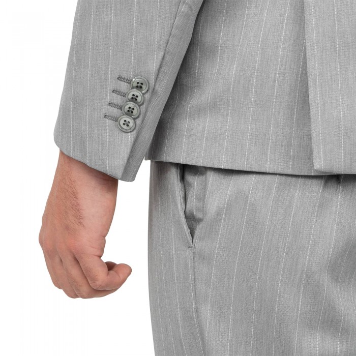 Abito doppio petto grigio gessato