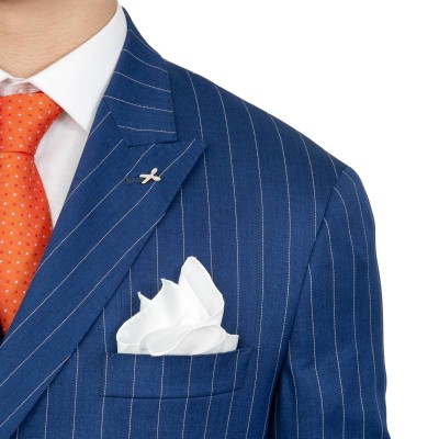 Abito doppio petto blu gessato 2