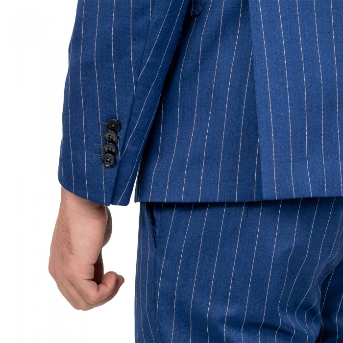 Abito doppio petto blu gessato