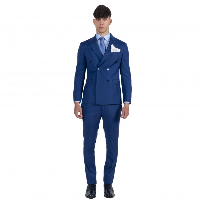 Abito doppio petto - spigato blu