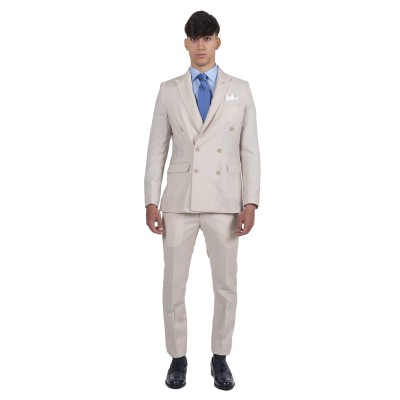 Abito doppio petto beige
