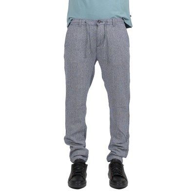 Pantalaccio blu jeans a righe