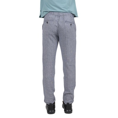 Pantalaccio blu jeans a righe 2