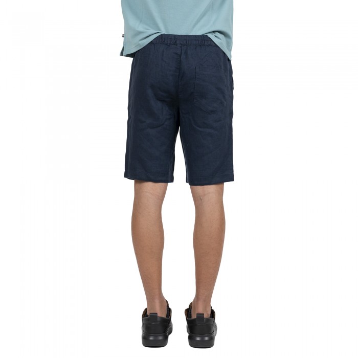Bermuda blu in lino
