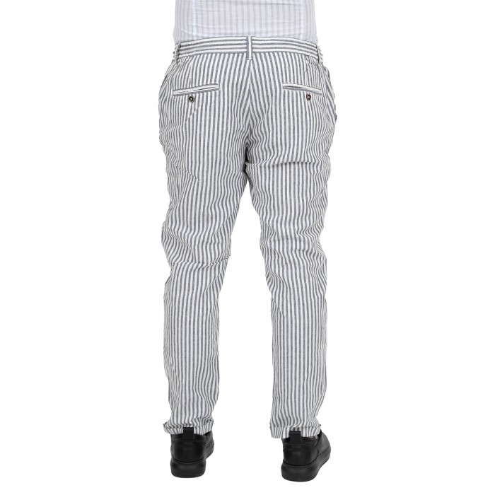 Pantalaccio riga stretta blu