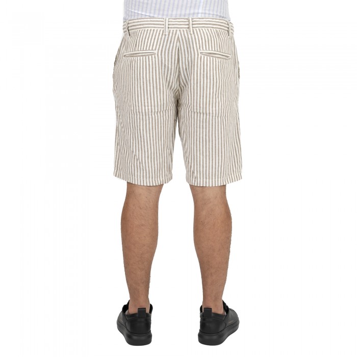 Bermuda riga stretta beige
