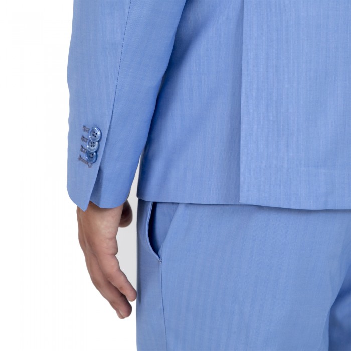 Abito doppio petto - spigato celeste