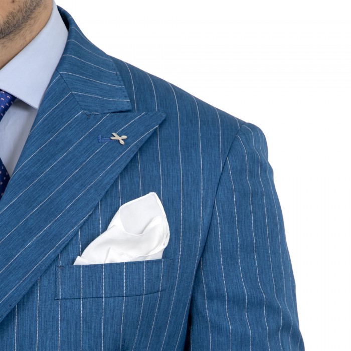 Abito doppio petto a lancia gessato...