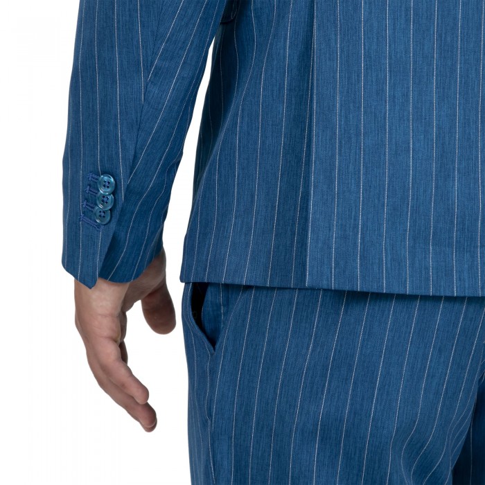 Abito doppio petto a lancia gessato...