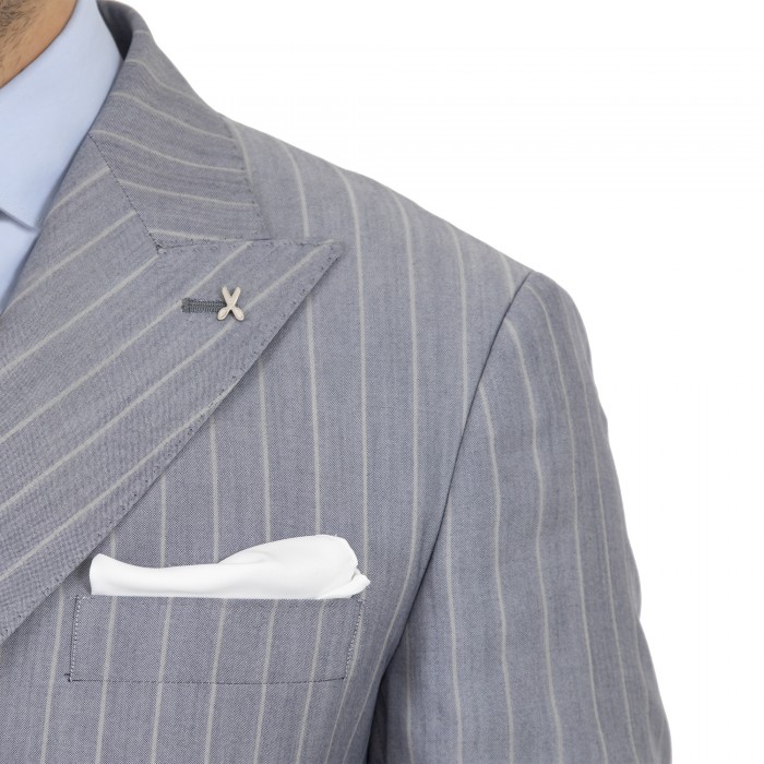 Abito doppio petto a lancia gessato...