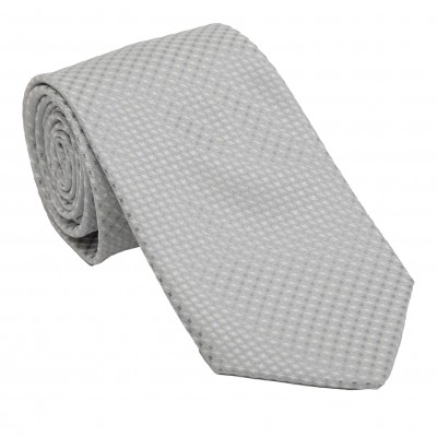 Cravatta grigio perla