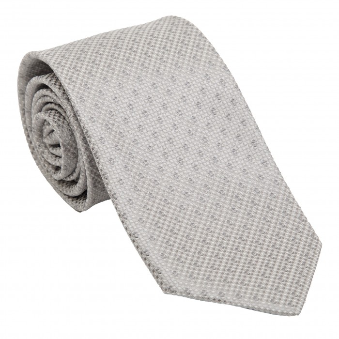 Cravatta grigia con fantasia
